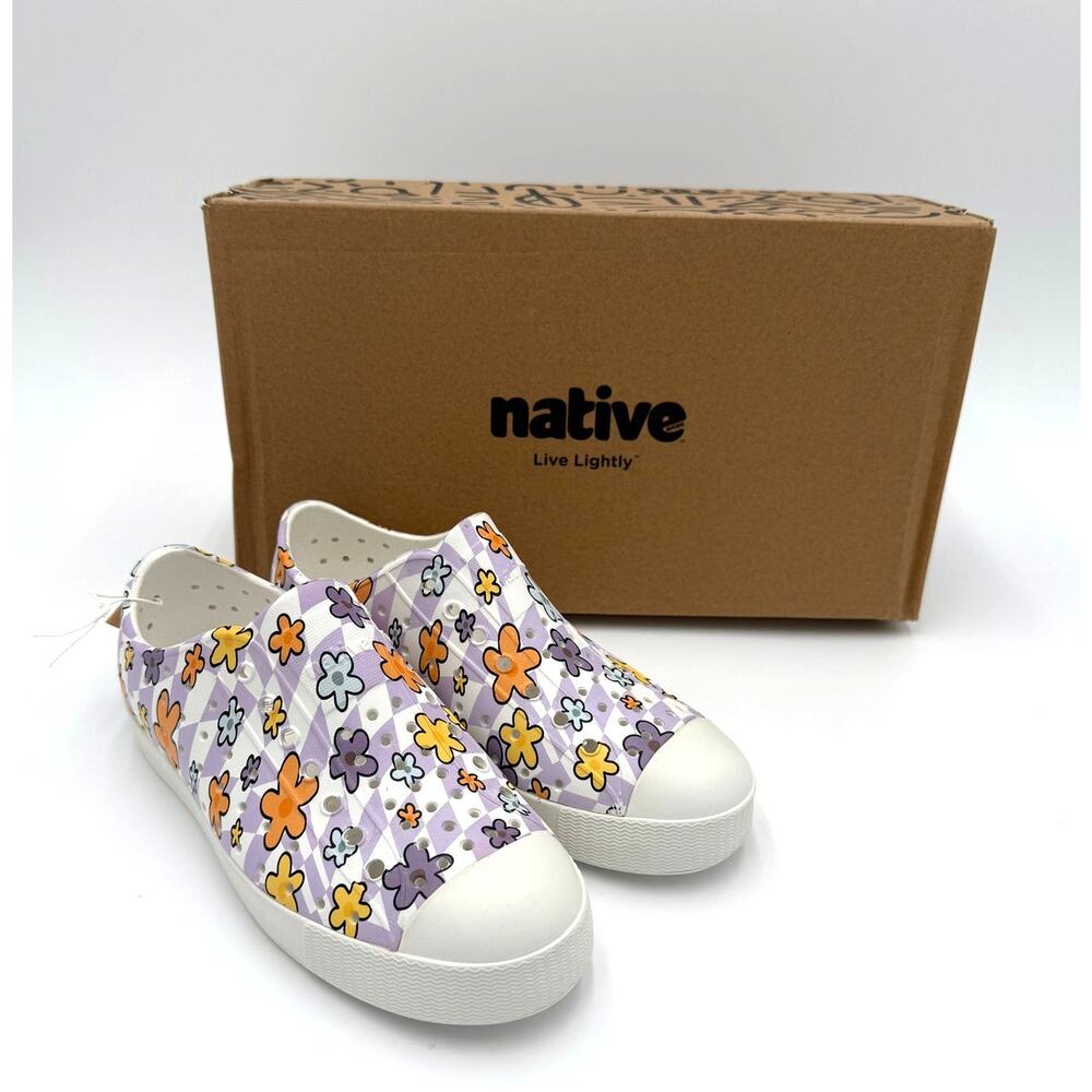 NEW! Native Jefferson Child Shoes - Daisy Grid - J2 (little kid 2)